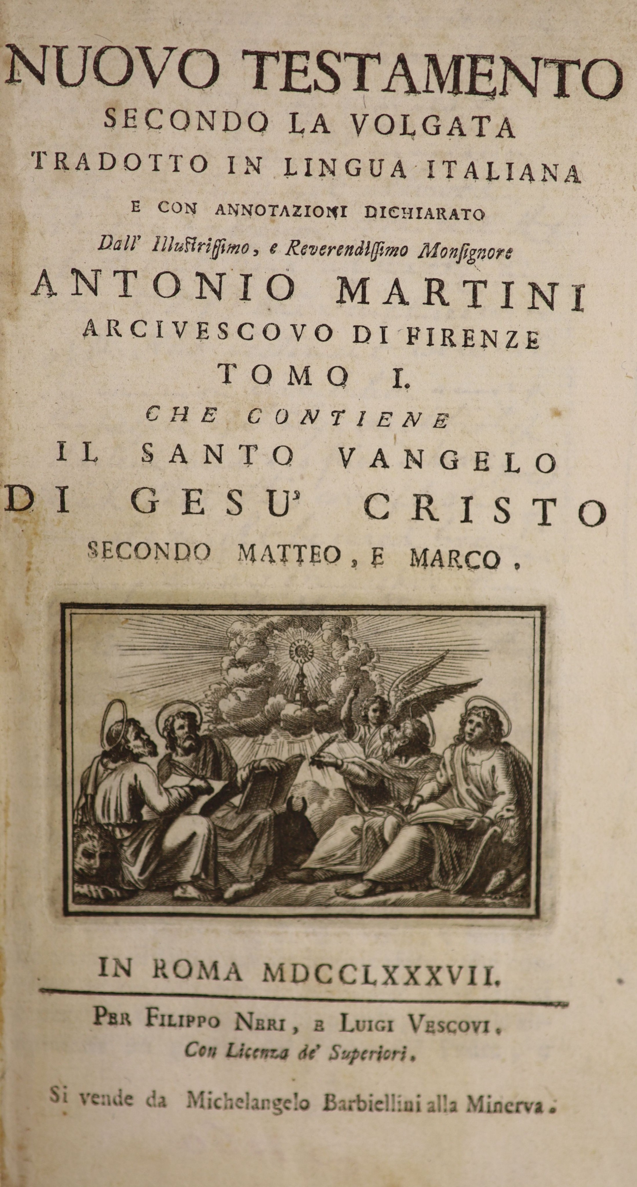 [Holy Bible] Nuovo Testamento secondo la Volgata tradotto in lingua Italiana ... Monsignore Antonio Martini ...